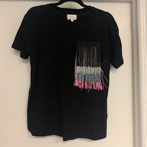 Black tee with a funky twist